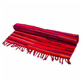 Groot Rag Tapijt - 150x90cm - premium kwaliteit - Schokkend Roze