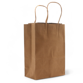 12x Grote Cord Handle Paper Gift Bag (26x32x12cm) - Natuur (130g)