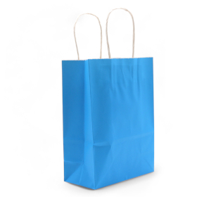 12x Grote Cord Handle Paper Gift Bag (26x32x12cm) - Blauw (130g)