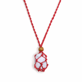 10x Kristal Edelsteen Ketting Koord 45cm/18inch - Rood