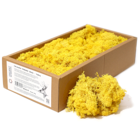 Kwaliteit Decor Rendiermos - Geel - 500g Doos