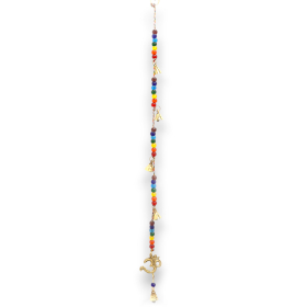 4x Indianen Windgong - Koperen OM met Chakra Kralen String Klokjes - 53cm