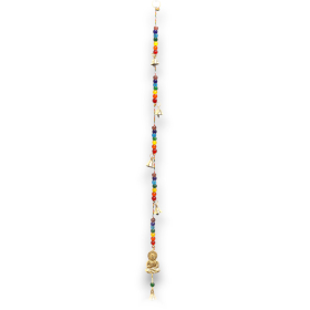 4x Indianen Windgong - Koperen Boeddha met Chakra Kralen String Klokjes - 53cm