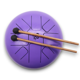 Medium Hapi Drum  Om Violet - 22x16cm