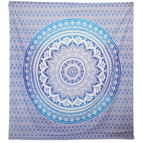 Wandkleed / Strandkleed - Umrao Mandala - Blauw