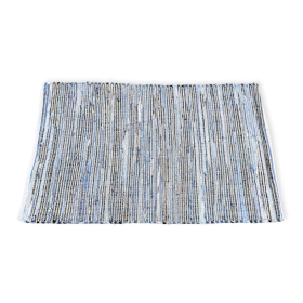 Grote Jute en Gerecycled Katoen Tapijt - 130x170cm - Blauw