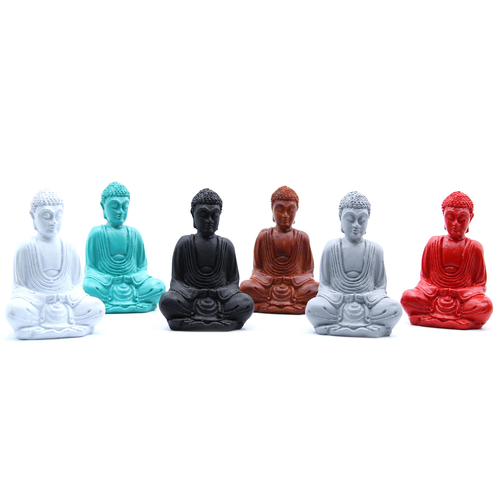 Vierde Vermoorden Vertrek naar Boeddha Beeldjes - Mini - Matt - Gemengde kleuren - AWGifts Nederland -  Cadeau en Aromatherapie Artikelen Groothandel